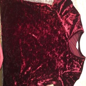 velvet crop top